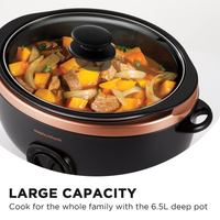 6.5l Sear & Stew Slow Cooker - Rose Gold