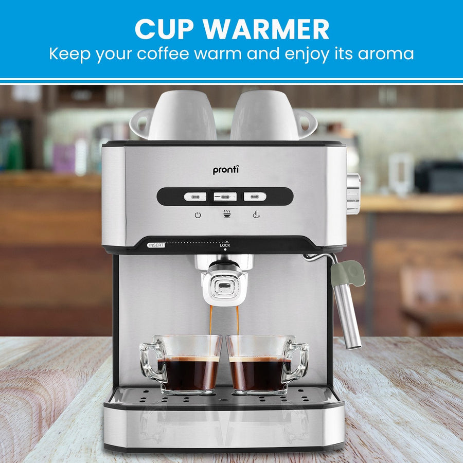 1.6L Automatic Coffee Espresso Machine with Steam Frother