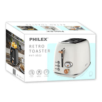 2-Slice White Toaster Bread Reheat Retro