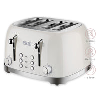 4-Slice White Toaster Bread Reheat Retro