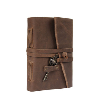 Vintage Leather Journal Recycled Paper Journal Notebook