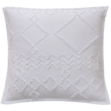 Tufted Microfibre Super Soft Cushion Cover - White