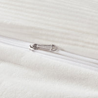 Corduroy Velvet Queen Bed Quilt Cover Set White