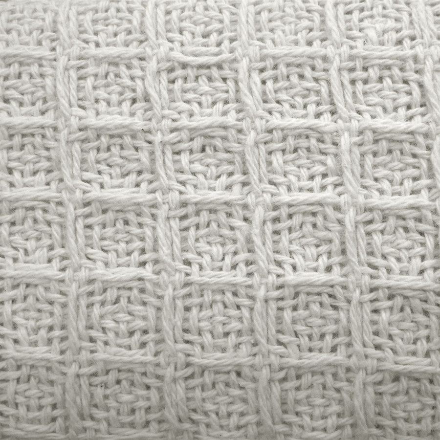 Cotton Waffle Blanket White Single