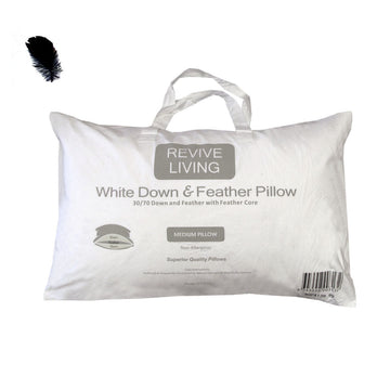 70% Feather 30% Down Superior Medium Standard Pillow 48 x 73 cm