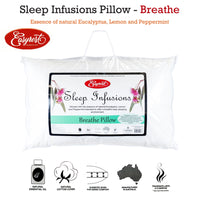 Sleep Infusions Eucalyptus Lemon and Pepermint Breathe Standard Pillow
