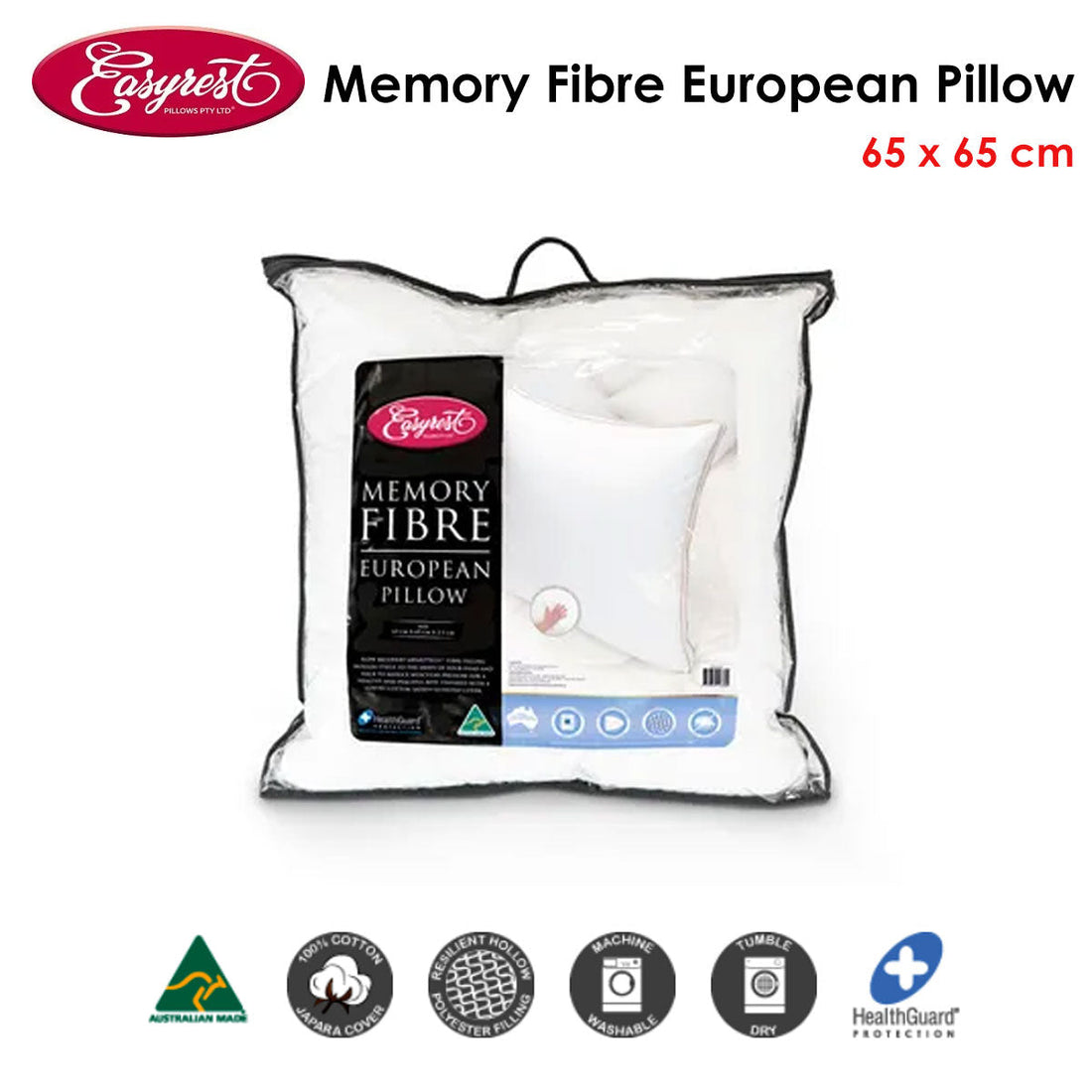 Memory Fibre European Pillow 65 x 65 cm
