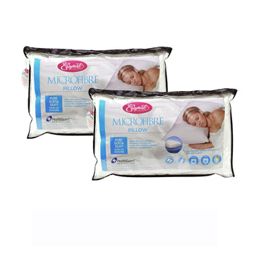 Two Microfibre Standard Gusseted Pillows