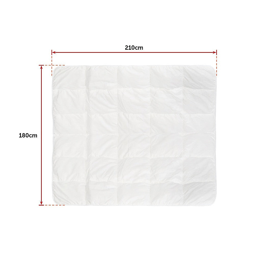 100% White Goose Feather Duvet Quilt - Double