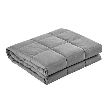Weighted Blanket 5KG Heavy Gravity Blankets Microfibre Duvet Cover - Light Grey